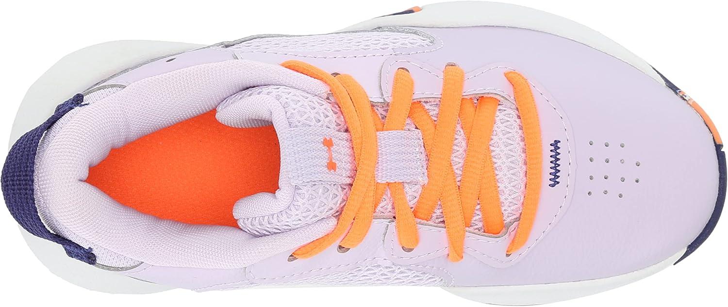 imageUnder Armour Kids Grade School Lockdown 6 Basketball Shoe500 Nebula PurpleSonar BlueOrange Blast