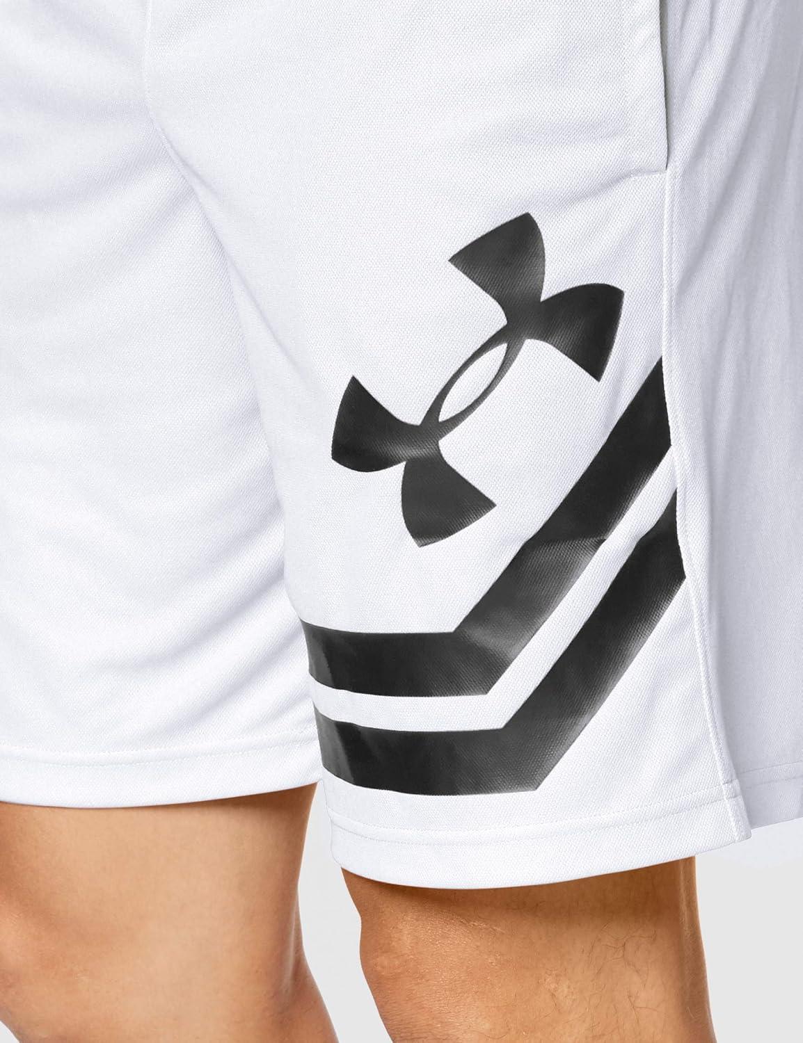 imageUnder Armour Mens Baseline 10inch Court ShortsWhite 100Black