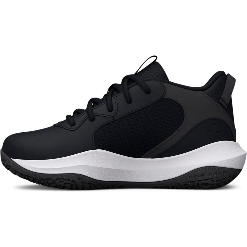 imageUnder Armour Kids Grade School Lockdown 6 Basketball Shoe001 BlackJet GrayWhite