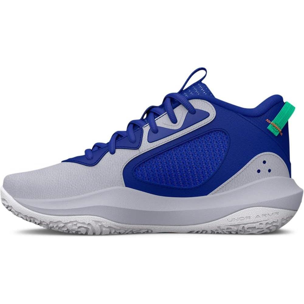 imageUnder Armour Kids Grade School Lockdown 6 Basketball Shoe100 Mod GrayRoyalWhite