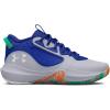 imageUnder Armour Kids Grade School Lockdown 6 Basketball Shoe100 Mod GrayRoyalWhite