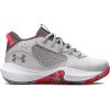 imageUnder Armour Kids Grade School Lockdown 6 Basketball Shoe102 Halo GrayBetaMisty Purple