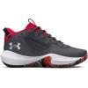 imageUnder Armour Kids Grade School Lockdown 6 Basketball Shoe102 Pitch GrayBlackWhite