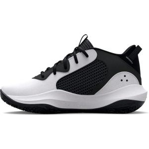 imageUnder Armour Kids Grade School Lockdown 6 Basketball Shoe101 WhiteBlackBlack