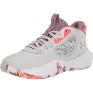 imageUnder Armour Kids Grade School Lockdown 6 Basketball Shoe103 Halo GrayBetaMisty Purple