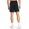 imageUnder Armour Mens UA Baseline Basketball Shorts002 Black  Radial Turquoise  Radial Turquoise