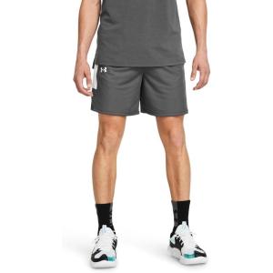 imageUnder Armour Mens UA Baseline Basketball Shorts025 Castlerock   White