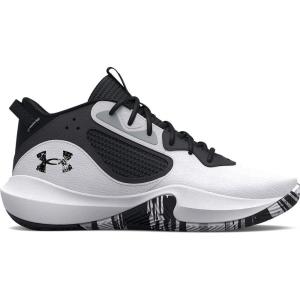 imageUnder Armour Unisex Adult Lockdown 6 Basketball Shoe101 WhiteJet GrayBlack