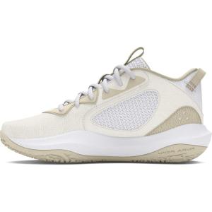 imageUnder Armour Unisex Adult Lockdown 6 Basketball Shoe103 WhiteSiltMetallic Gold