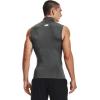 imageUnder Armour Mens HeatGear Compression Mock SleevelessCarbon Heather 090Black