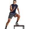 imageUnder Armour Mens HeatGear Compression Mock SleevelessMidnight Navy 410White