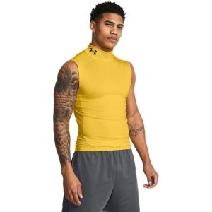 imageUnder Armour Mens HeatGear Compression Mock Sleeveless790 Taxi   White
