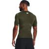 imageUnder Armour Mens HeatGear Compression ShortSleeve TShirt390 Marine Od Green   White