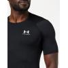 imageUnder Armour Mens HeatGear Compression ShortSleeve TShirtBlack  White