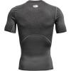 imageUnder Armour Mens HeatGear Compression ShortSleeve TShirtCarbon Heather 090Black