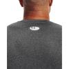 imageUnder Armour Mens HeatGear Compression ShortSleeve TShirtCarbon Heather 090Black