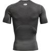 imageUnder Armour Mens HeatGear Compression ShortSleeve TShirtCarbon Heather 090Black