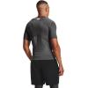 imageUnder Armour Mens HeatGear Compression ShortSleeve TShirtCarbon Heather 090Black