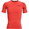 imageUnder Armour Mens HeatGear Compression ShortSleeve TShirtDark Orange 860Black