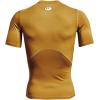 imageUnder Armour Mens HeatGear Compression ShortSleeve TShirtGold Rush 795Black