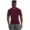 imageUnder Armour Mens HeatGear Compression ShortSleeve TShirtMaroon  White