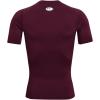 imageUnder Armour Mens HeatGear Compression ShortSleeve TShirtMaroon 609White