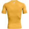 imageUnder Armour Mens HeatGear Compression ShortSleeve TShirtSteeltown Gold 750Black