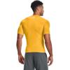 imageUnder Armour Mens HeatGear Compression ShortSleeve TShirtSteeltown Gold 750Black