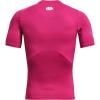 imageUnder Armour Mens HeatGear Compression ShortSleeve TShirtTropic Pink 654White