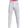 imageUnder Armour Mens Utility Baseball Straight Leg Pant Pipe 22103 White  Red  Red