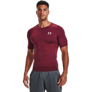 imageUnder Armour Mens HeatGear Compression ShortSleeve TShirtCardinal 625White