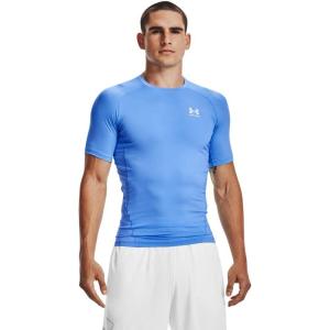 imageUnder Armour Mens HeatGear Compression ShortSleeve TShirtCarolina Blue 475White