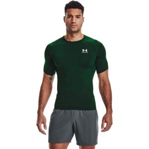 imageUnder Armour Mens HeatGear Compression ShortSleeve TShirtForest Green 301White