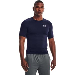 imageUnder Armour Mens HeatGear Compression ShortSleeve TShirtMidnight Navy 410White