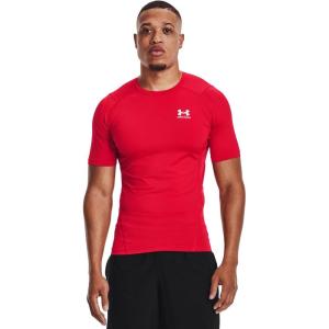 imageUnder Armour Mens HeatGear Compression ShortSleeve TShirtRed  White