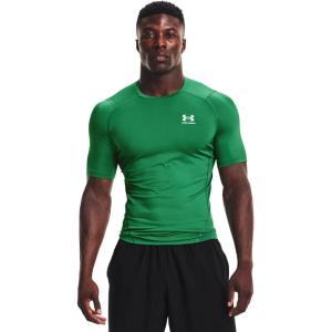 imageUnder Armour Mens HeatGear Compression ShortSleeve TShirtTeam Kelly Green  White