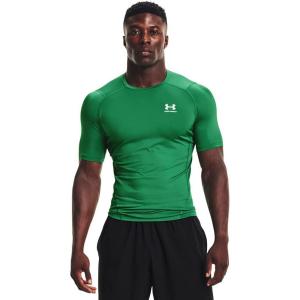 imageUnder Armour Mens HeatGear Compression ShortSleeve TShirtTeam Kelly Green 305White