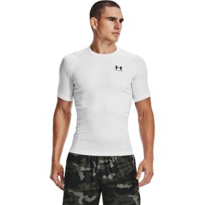 imageUnder Armour Mens HeatGear Compression ShortSleeve TShirtWhite 100Black