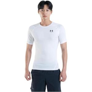 imageUnder Armour Mens HeatGear Compression ShortSleeve TShirtWhiteblack