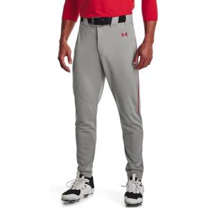 imageUnder Armour Mens Utility Baseball Straight Leg Pant Pipe 22083 Baseball Gray  Red  Red