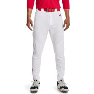 imageUnder Armour Mens Utility Baseball Straight Leg Pant Pipe 22103 White  Red  Red