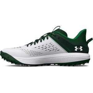 imageUnder Armour Mens Yard Low Turf Baseball Cleat Shoe300 Forest GreenWhiteWhite