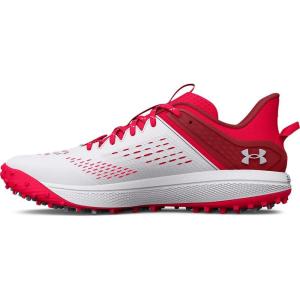 imageUnder Armour Mens Yard Low Turf Baseball Cleat Shoe601 RedWhiteWhite