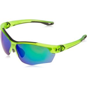 imageUnder Armour Boys Ua Yard Dual Jr Wrap SunglassesCrystal GreenGreen Multilayer