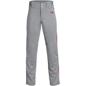 imageUnder Armour Boys Utility Relaxed Piped Baseball PantGray Red Red