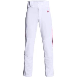 imageUnder Armour Boys Utility Relaxed Piped Baseball PantWhite Red Red