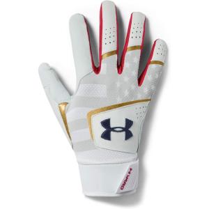imageUnder Armour Mens Yard Stars ampamp Stripes Baseball GloveWhite 100Midnight Navy
