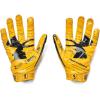 imageUnder Armour Boys F8 Football GlovesSteeltown Gold 750Black