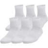 imageUnder Armour Kids Youth Training Cotton Quarter Socks 6 Pairs100 White  White  Black