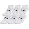 imageUnder Armour Unisex Adult Training Cotton No Show Socks 6 Pairs100 White  White  Black
